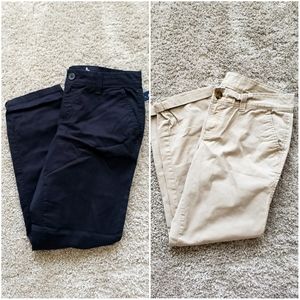 2 Pair Bundle Old Navy Boyfriend Relaxed Skinny Pants